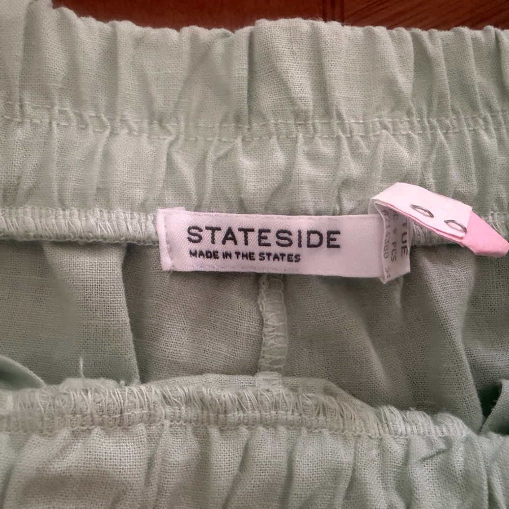 Stateside Mint Green Wide-LegPull-On Pants Size M - Picture 3 of 5
